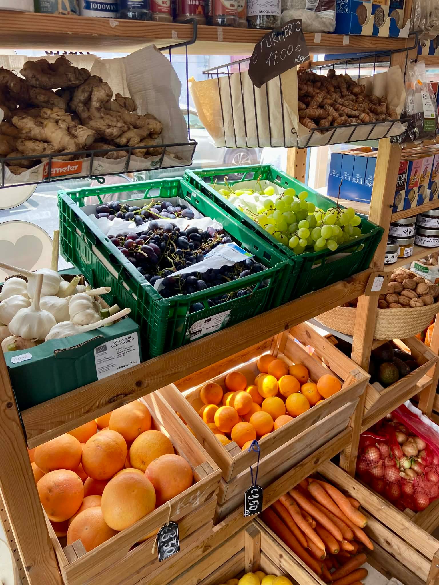 Fresh Organic Vegetables Display